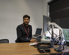 Person sitting at desk