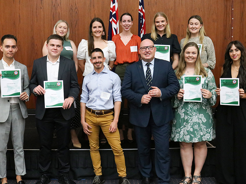 Group of interns at graduation