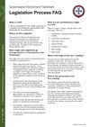 Factsheet 3.5 - Legislation Process FAQ